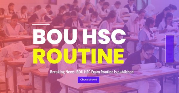 BOU HSC Routine 2023 New: bou.edu.bd